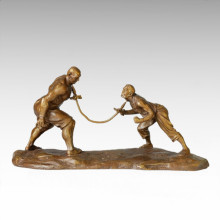Eastern Statue Traditional Acrobatism Bronze Sculpture Tple-037